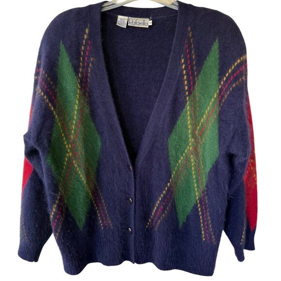 Rafaella Vintage ANGORA RABBIT HAIR WOOL Blend Buttondown sweater size 1X - Picture 1 of 10